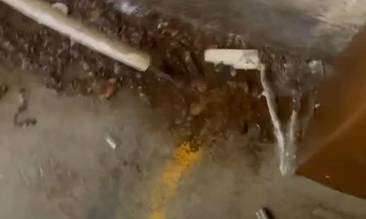 Copper water line leak inside a concrete wall during a plumbing service call in Shea Boulevard Corridor, Fountain Hills, AZ