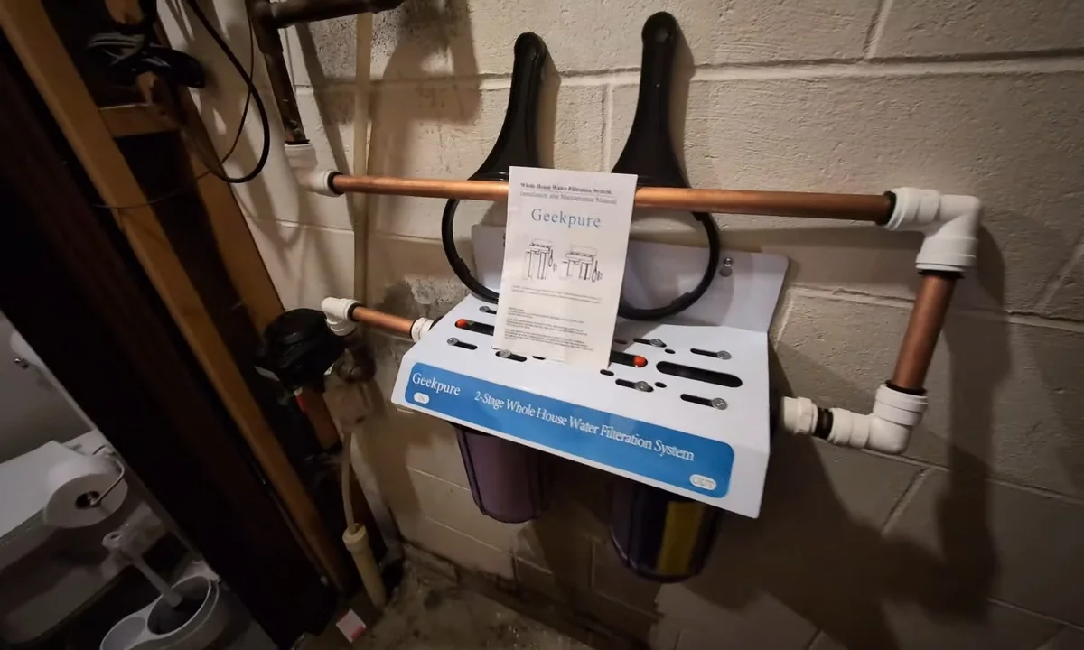 Installed filtration system with copper pipes during a plumbing service call in Paradise Valley, AZ