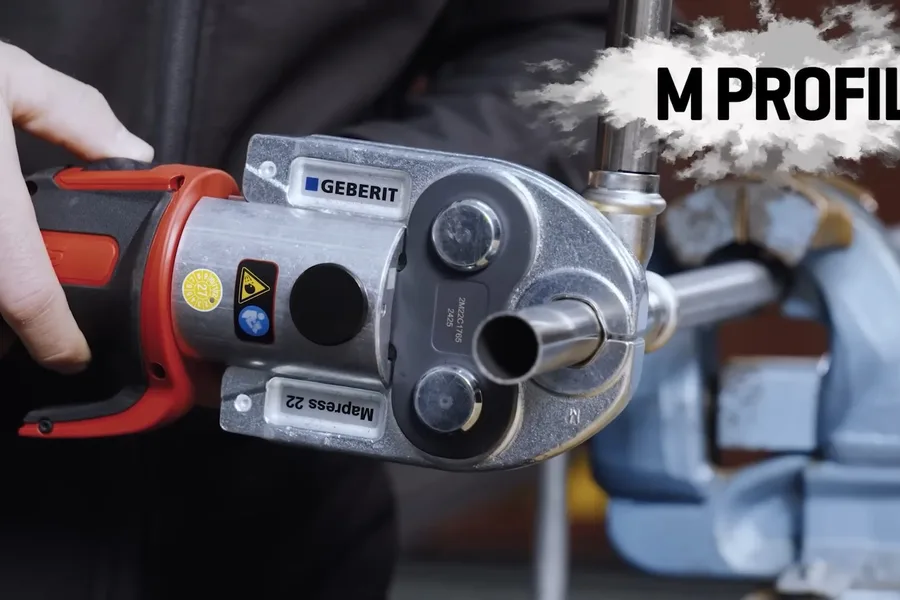 Powered press tool on a pipe fitting for repiping & whole-home pipe replacement in Fountain Hills