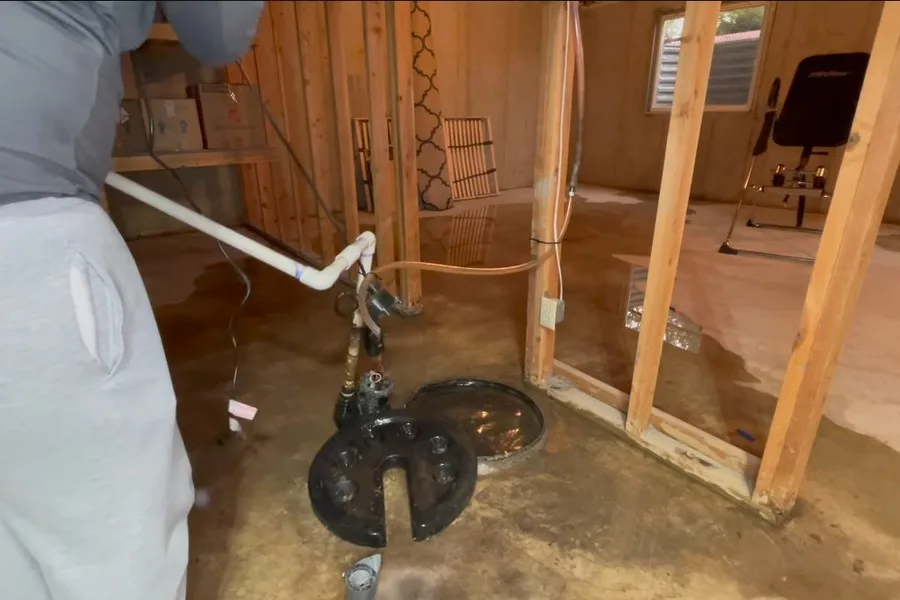 Sump pump not working inside an open wall for pool leak detection & repair in Fountain Hills