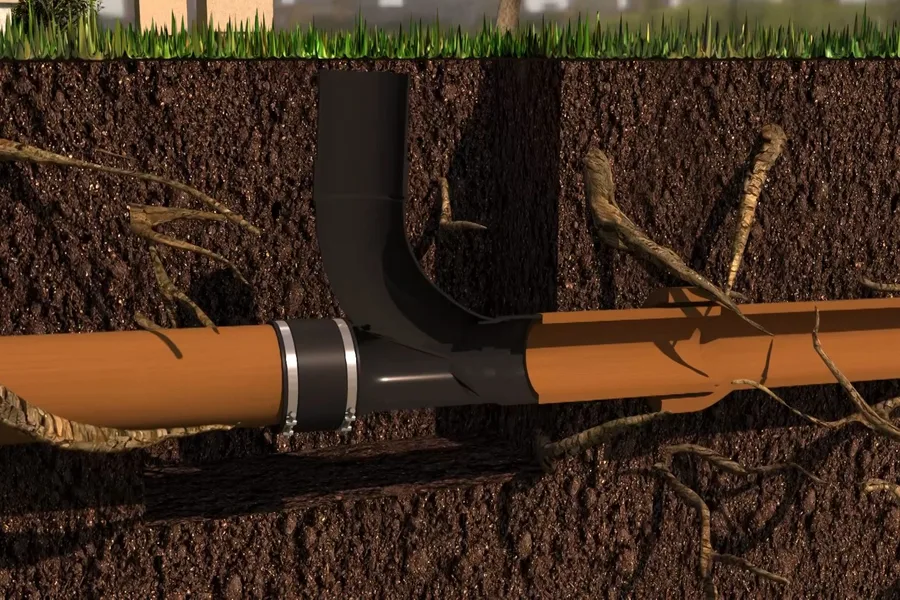 Underground trenchless pipe repair diagram during a plumbing service call in Eagles Nest, Fountain Hills, AZ