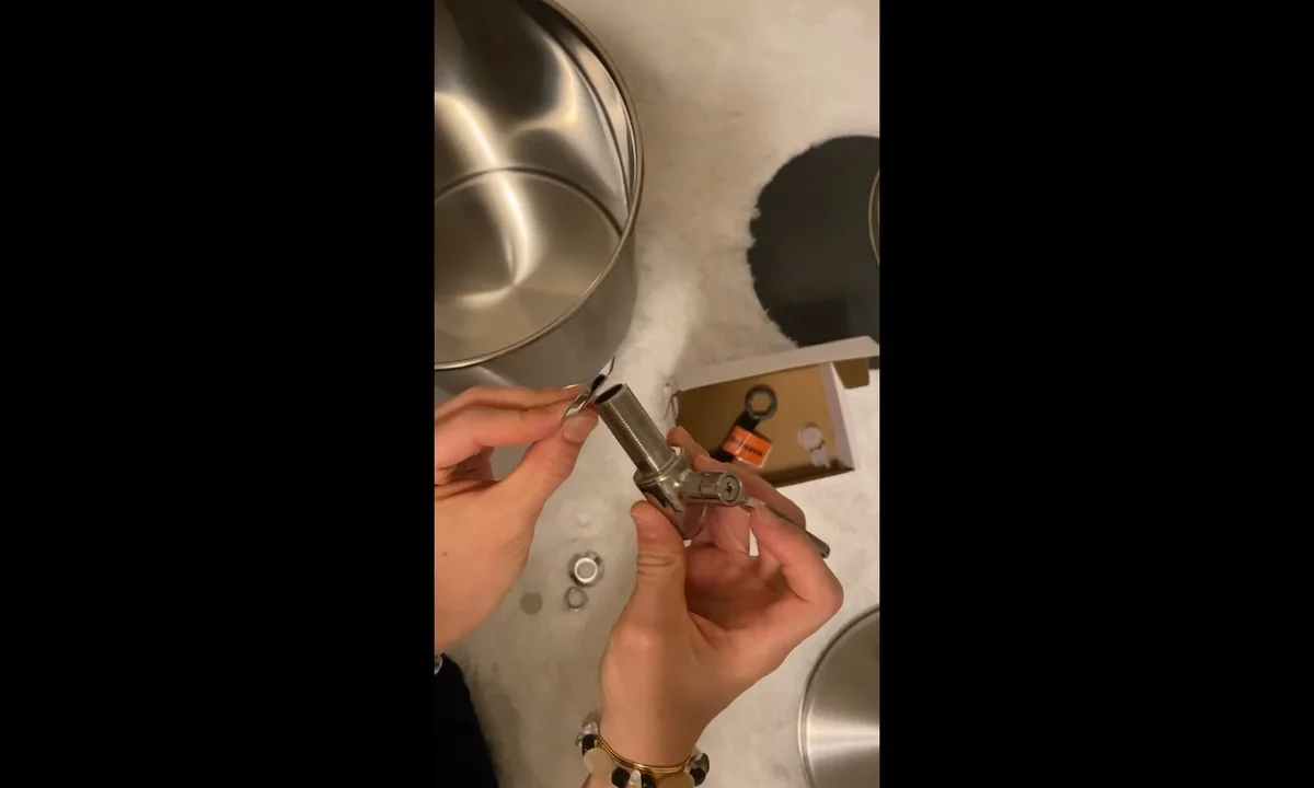 Utility pipe connection below a sink cabinet for gas line installation & repair in Fountain Hills