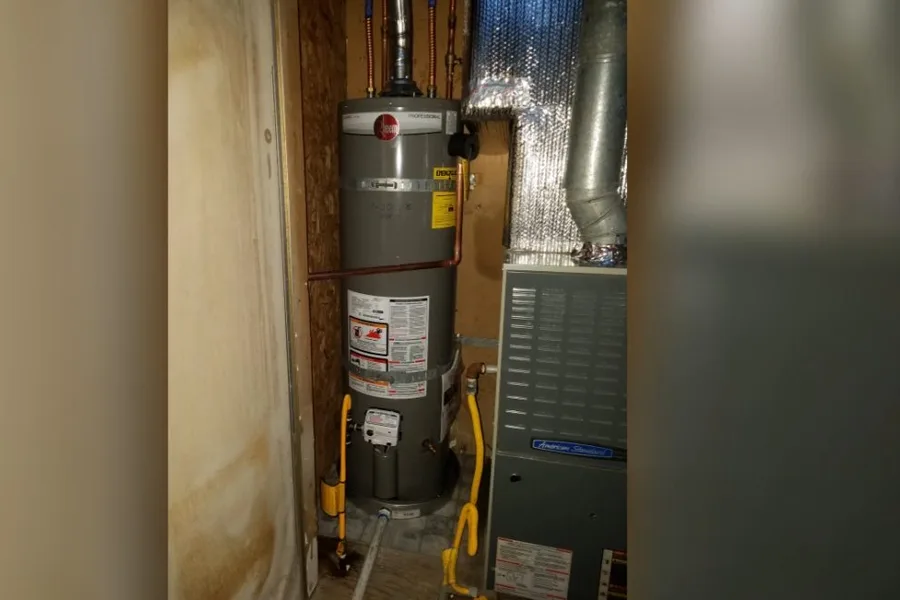 Water heater and softener equipment in a garage for Fountain Hills plumbing service