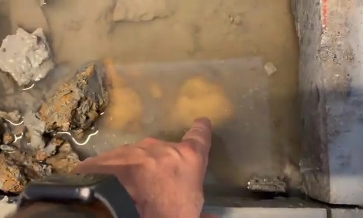 Water leaking from a buried pipe under concrete for 24/7 emergency plumber in Fountain Hills